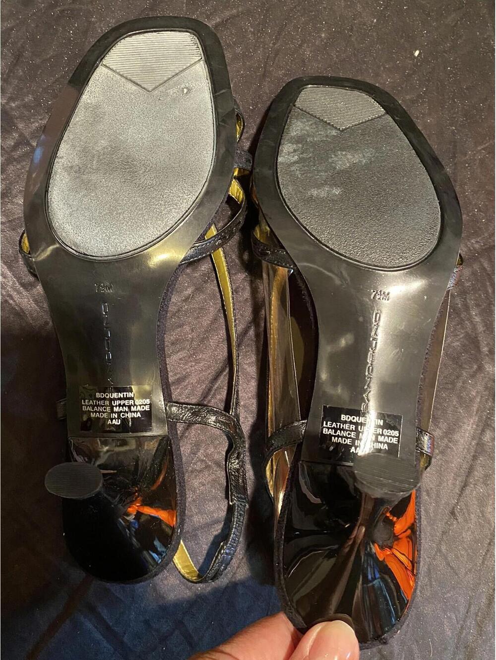Bandolino  Sandals Heels Black Sequins Womens Size 7.5 - Picture 4 of 6